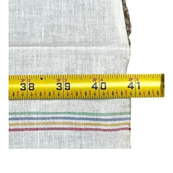 Vintage FlourSack Fabric 1930s 36"x41” Blue Gray Red Stripes Flour Opened Cotton - Picture 4 of 4